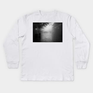 New Orleans on a foggy day Kids Long Sleeve T-Shirt